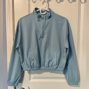 Zyia Active Women XS Light Blue Sky Felicity 1/4 Zip Pockets Windbreaker Jacket
